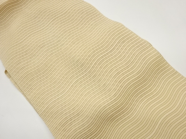 JAPANESE NAGOYA OBI FOR SUMMER / WOVEN WAVY STRIPE